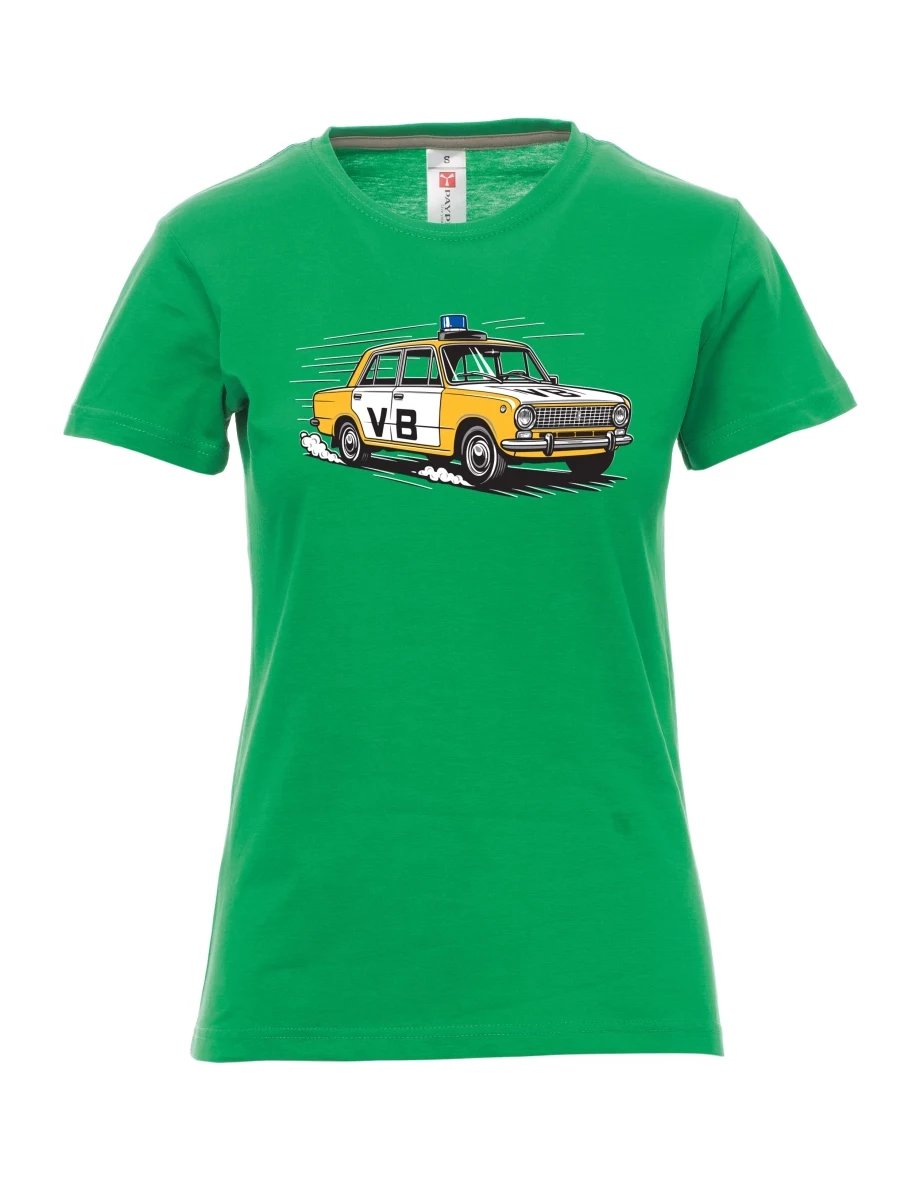 Damski t-shirt zielony Samochód VAZ 2101 VB