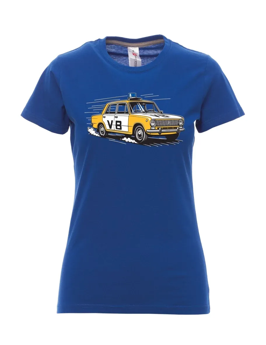 Damski t-shirt królewski niebieski Samochód VAZ 2101 VB