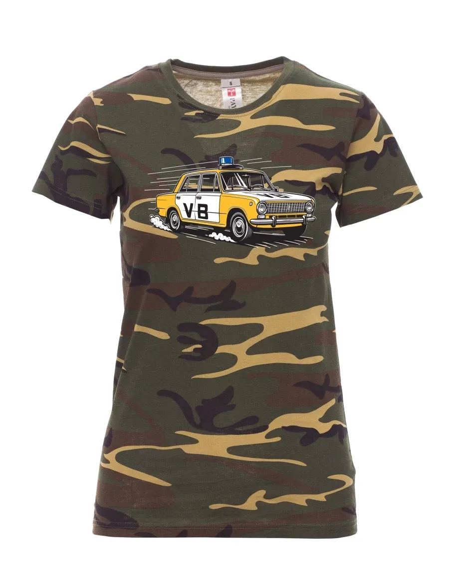 Damski t-shirt kamuflaży Samochód VAZ 2101 VB
