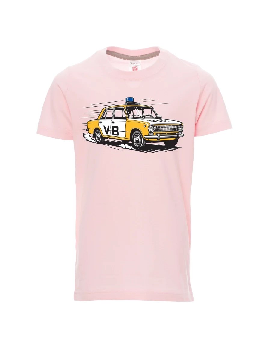 Dziecięcy t-shirt jasno różowy Samochód VAZ 2101 VB