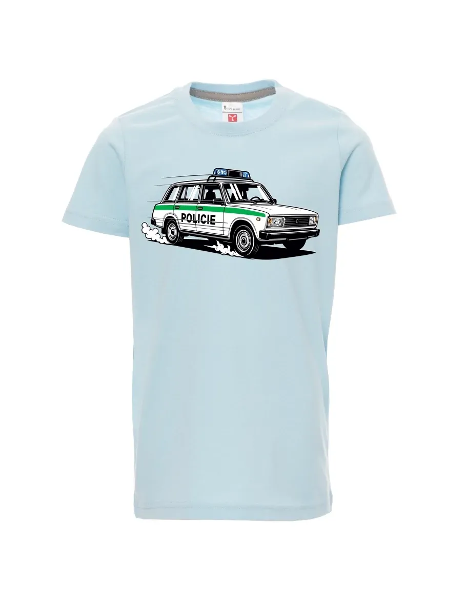 Dziecięcy t-shirt niebieski Samochód VAZ 2104 POLICJA