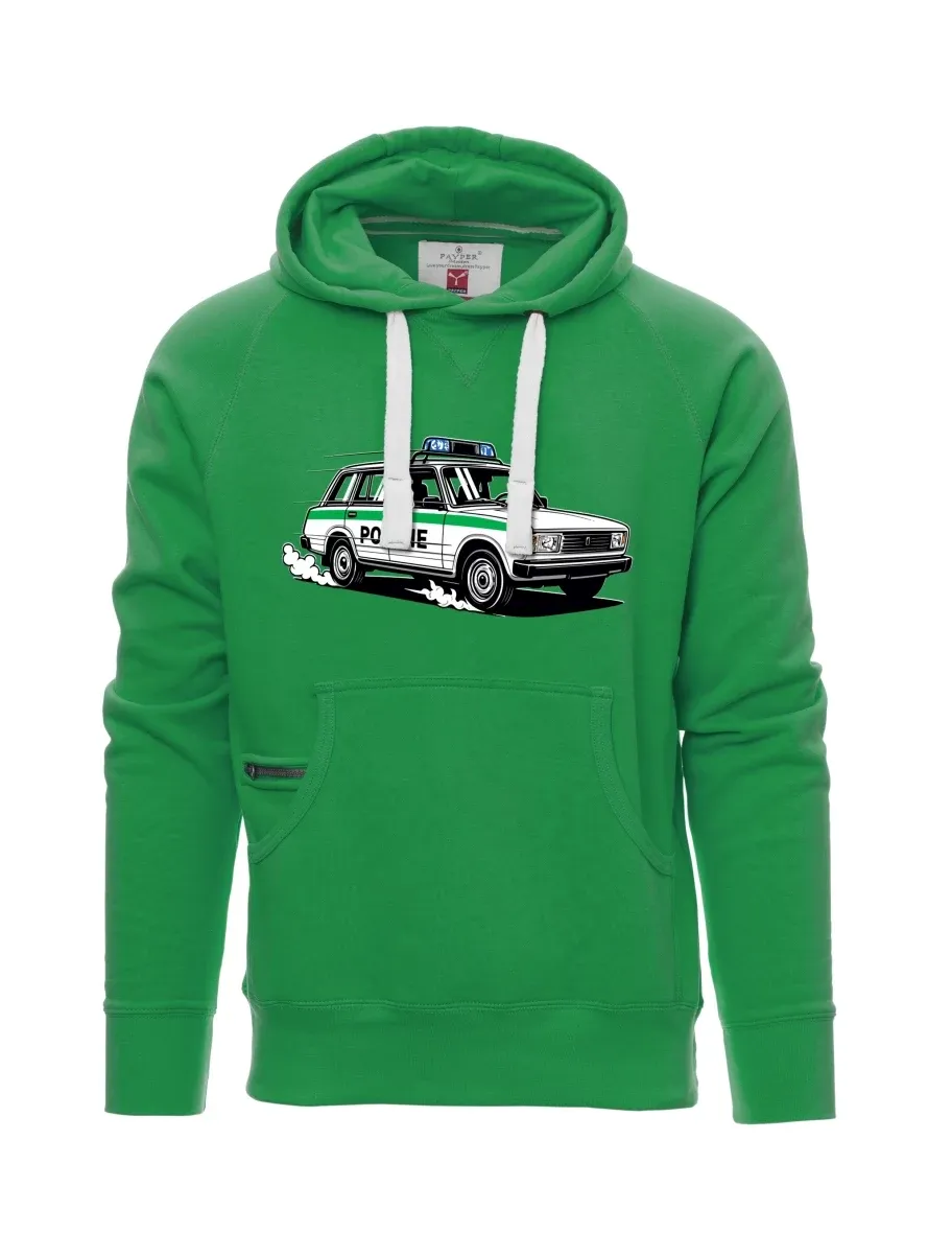 Męska bluza zielona Samochód VAZ 2104 POLICJA