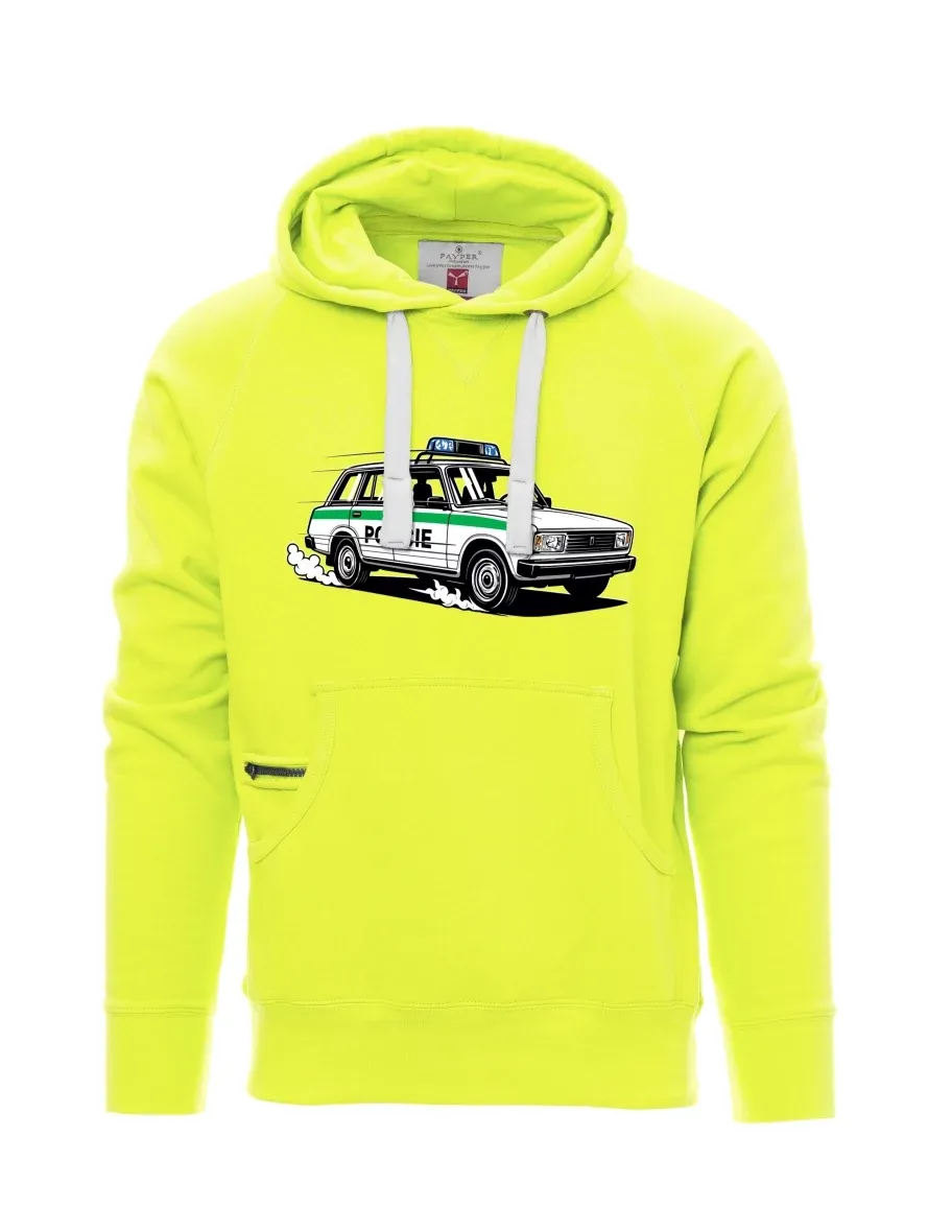 Męska bluza fluorescencyjna Samochód VAZ 2104 POLICJA