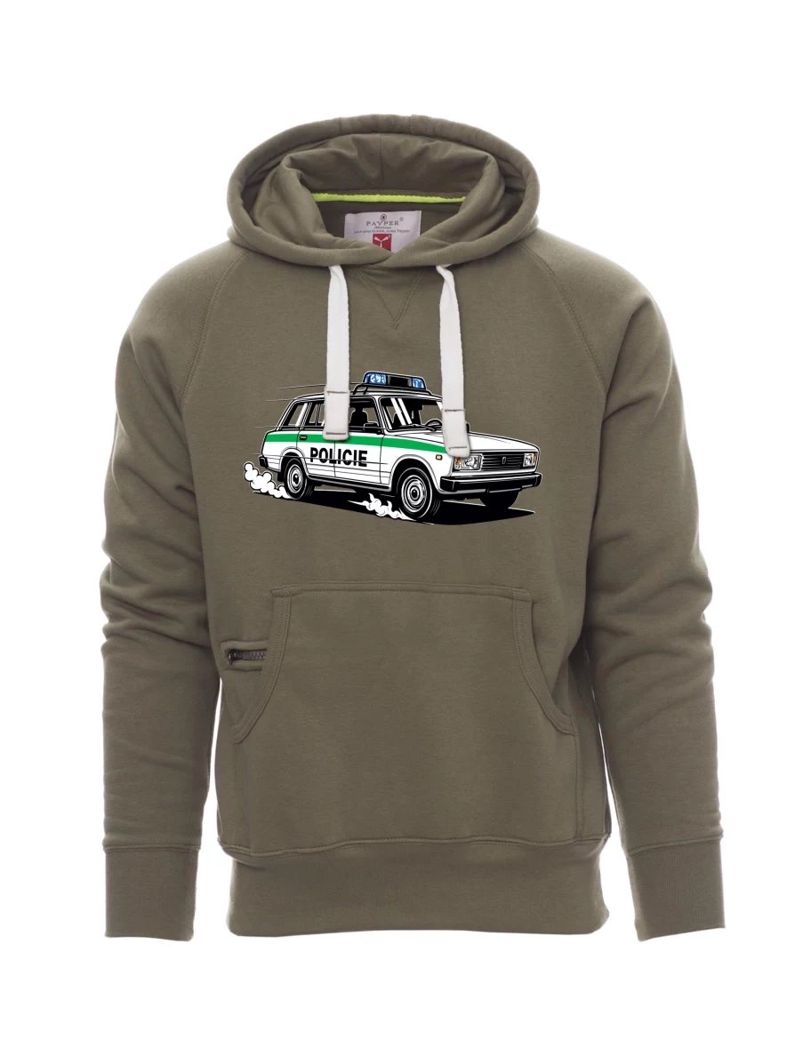 Męska bluza Khaki  Samochód VAZ 2104 POLICJA