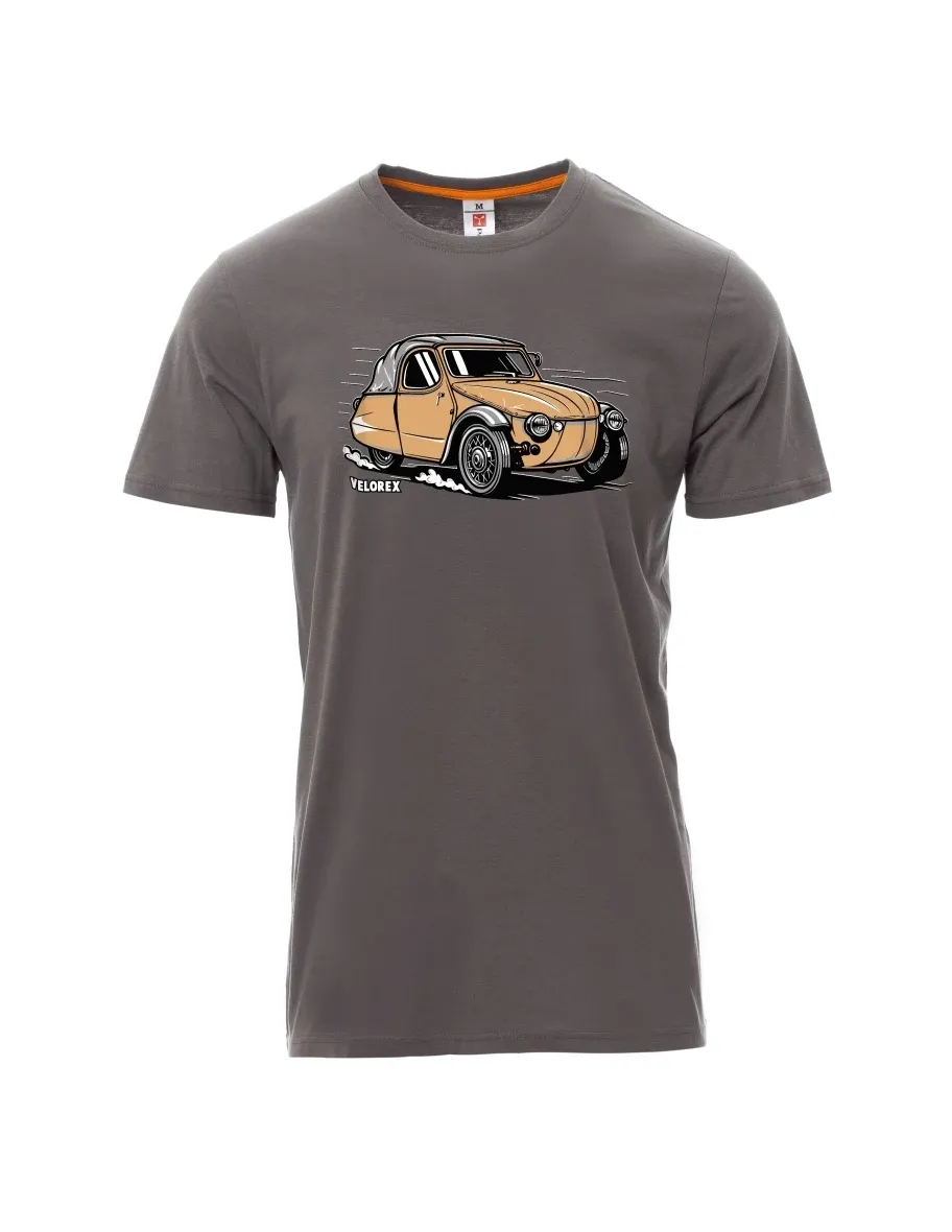 Męski t-shirt szary Samochód Velorex