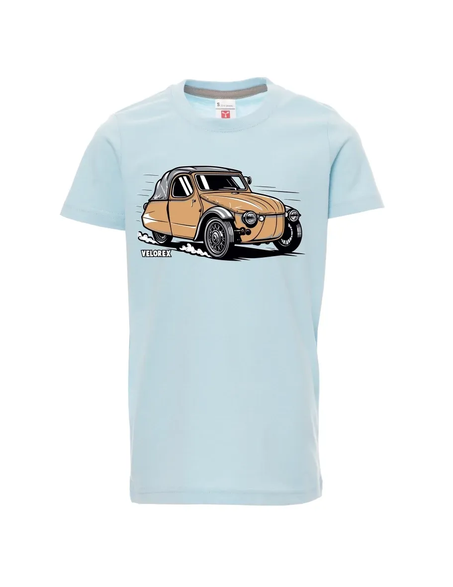 Dziecięcy t-shirt niebieski Samochód Velorex