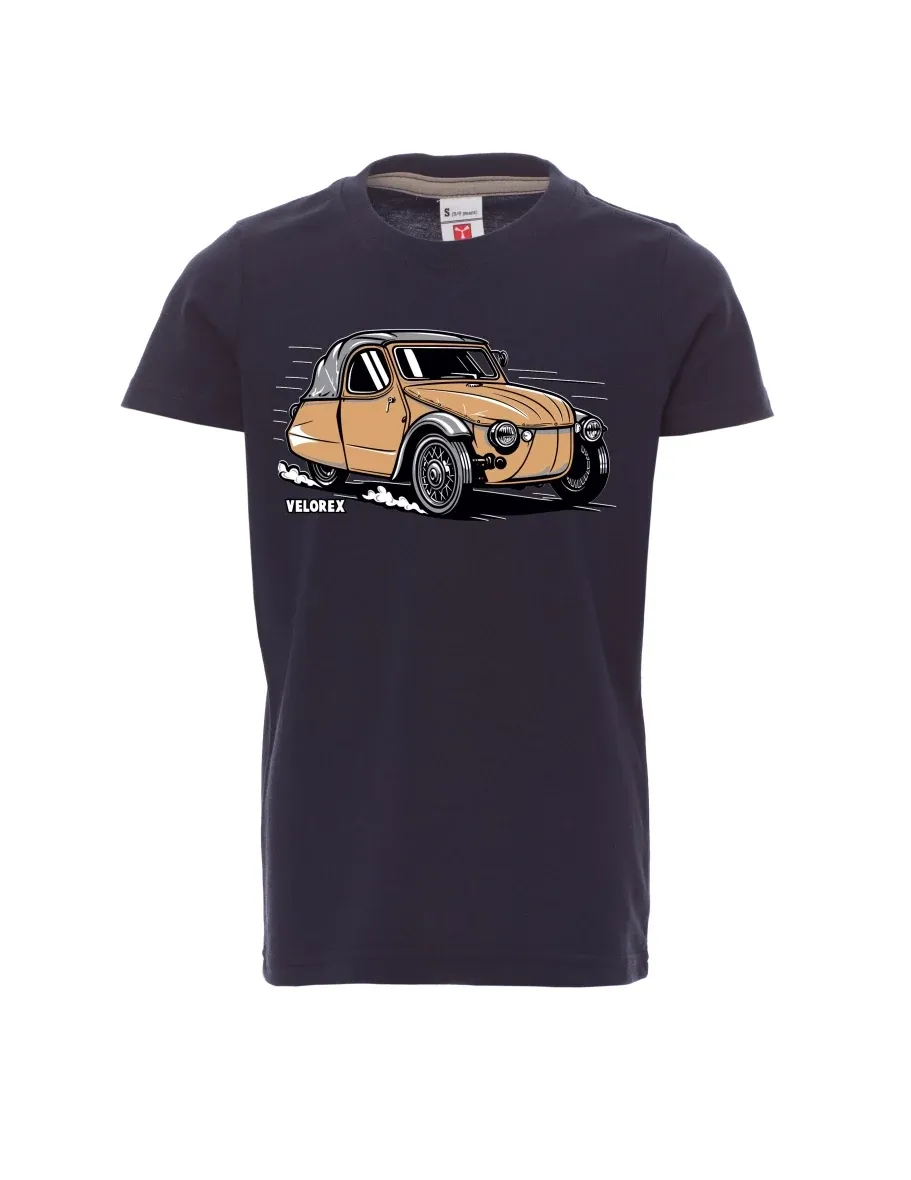 Dziecięcy t-shirt navy Samochód Velorex