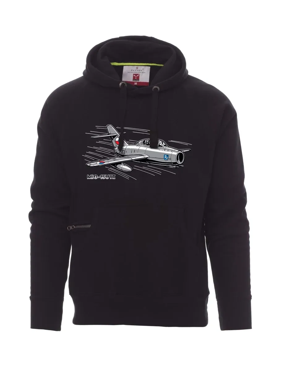 Męska bluza czarna Samolot MiG-15UTI