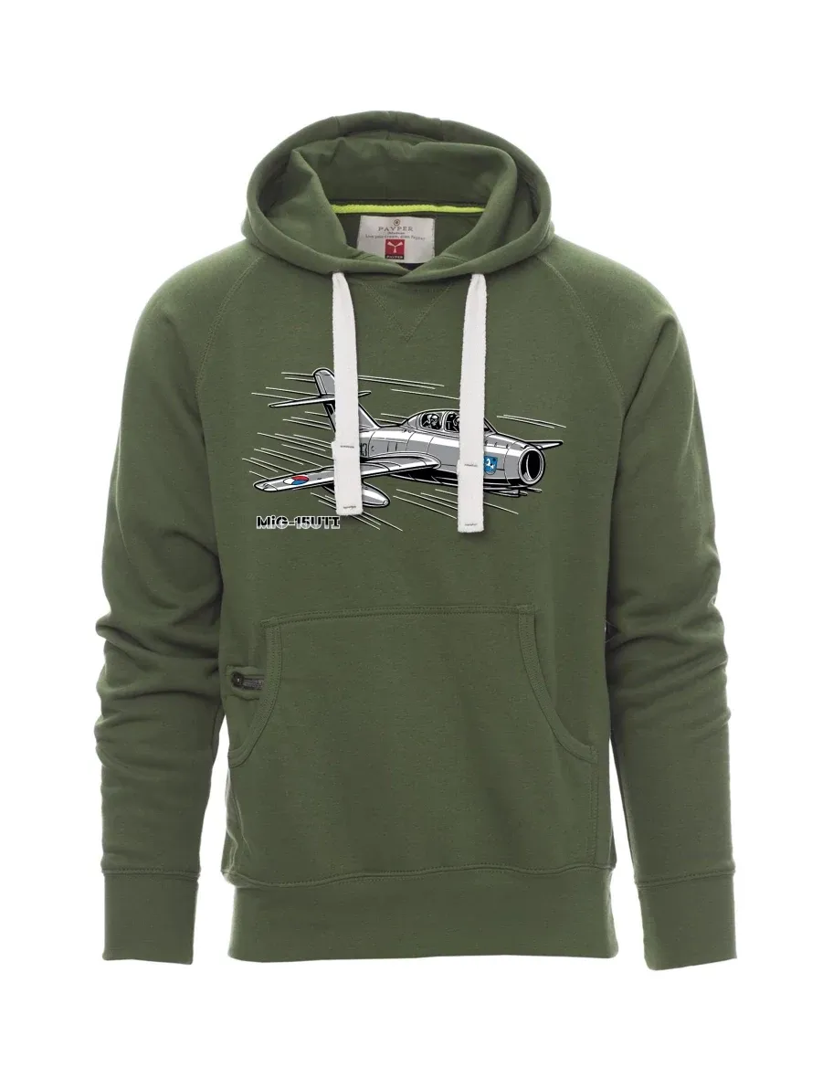 Męska bluza ciemnozielona  Samolot MiG-15UTI