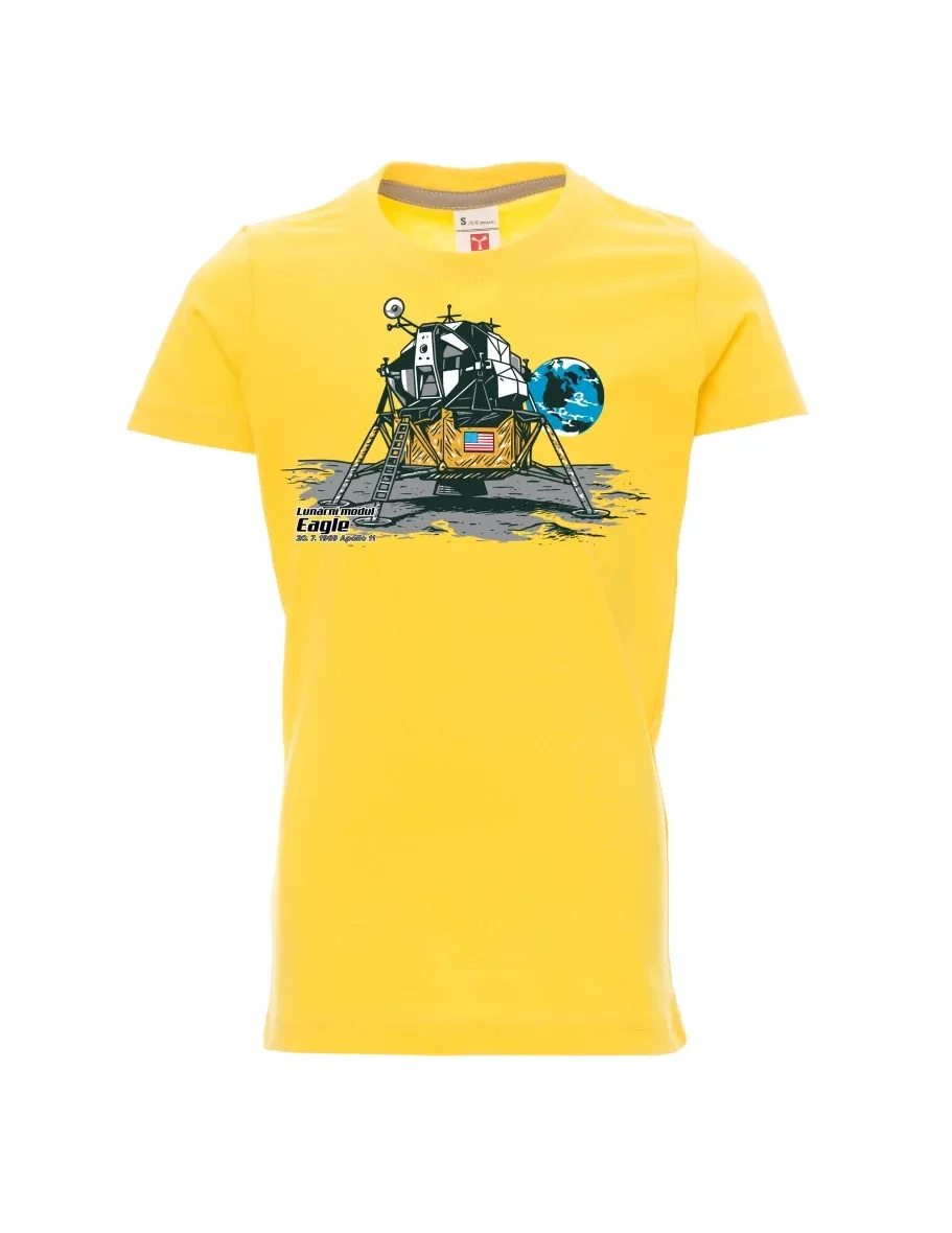 Dziecięcy t-shirt żółty Moduł księżycowy Eagle