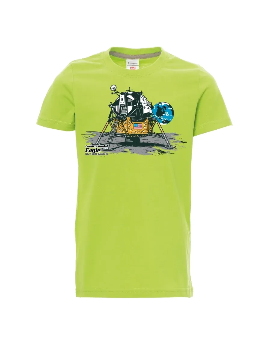 Dziecięcy t-shirt jasno zielony Moduł księżycowy Eagle