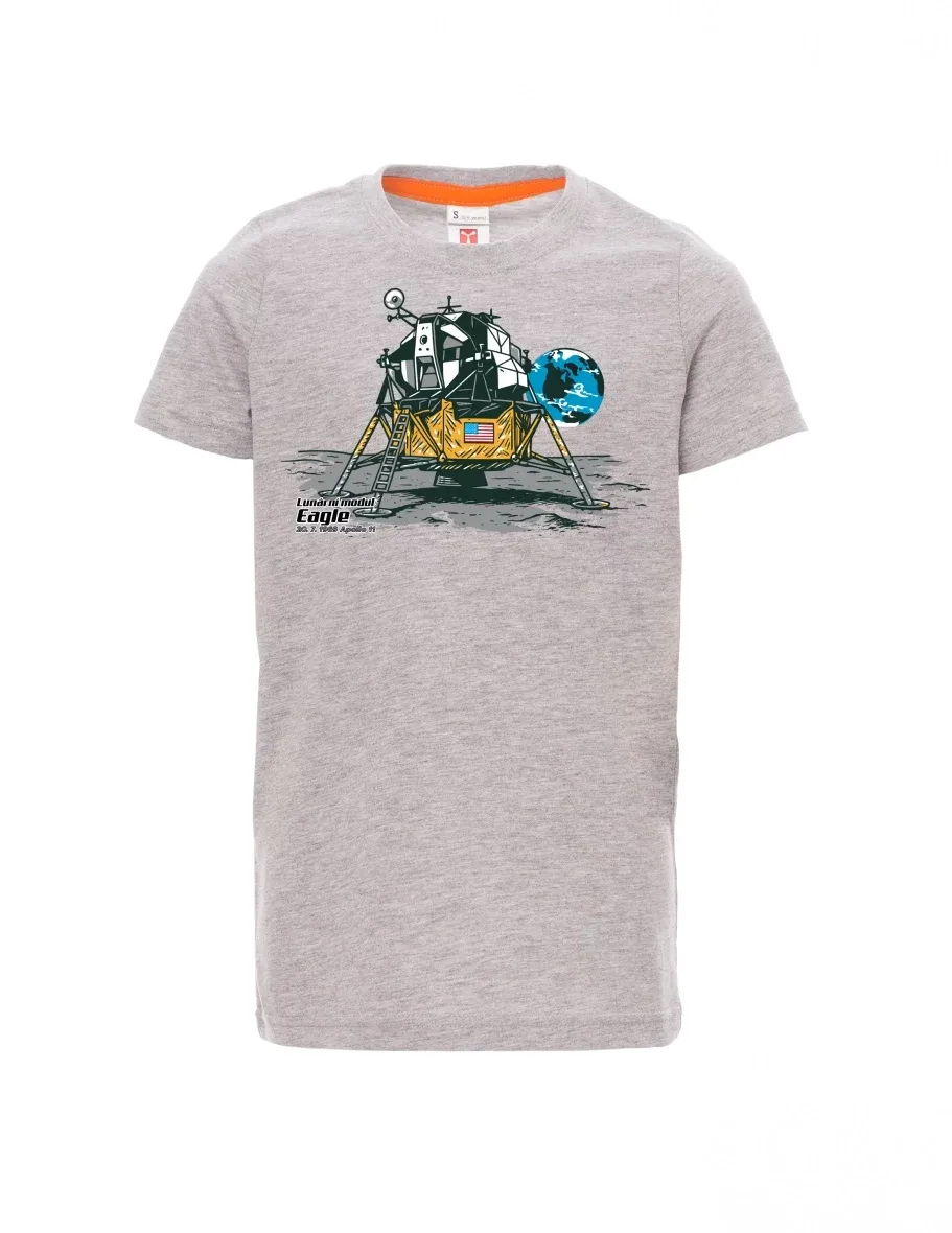 Dziecięcy t-shirt szary melange Moduł księżycowy Eagle