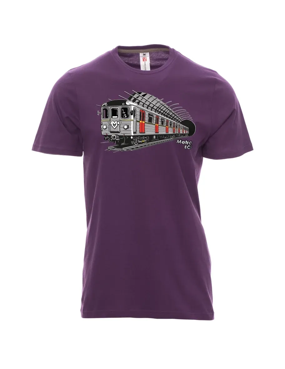 Męski t-shirt purpurowy Metro EČS