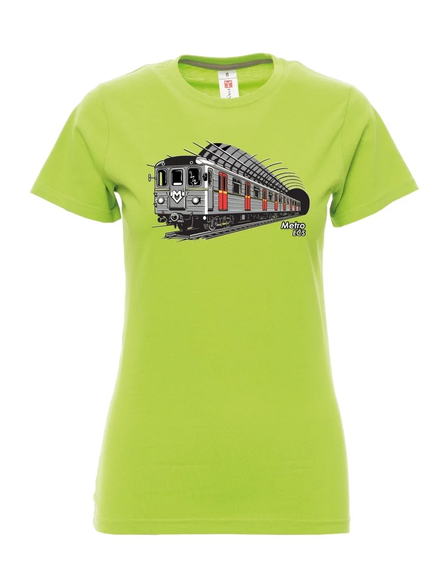 Damski t-shirt limetkowy Metro EČS