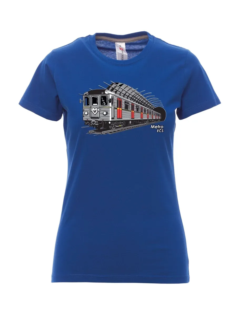 Damski t-shirt królewski niebieski Metro EČS