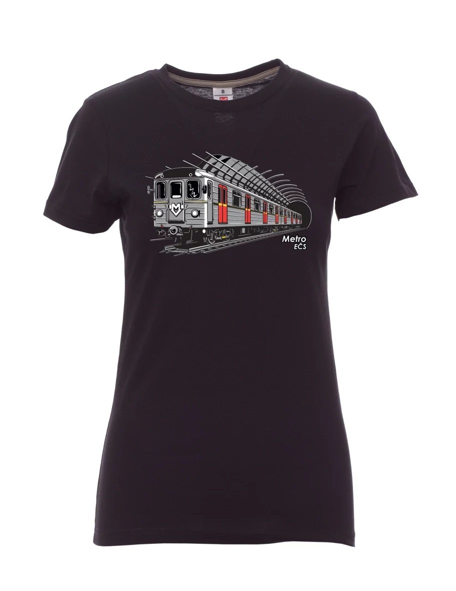 Damski t-shirt czarny Metro EČS