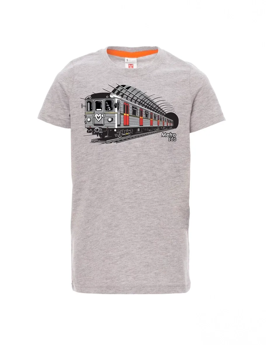 Dziecięcy t-shirt szary melange Metro EČS