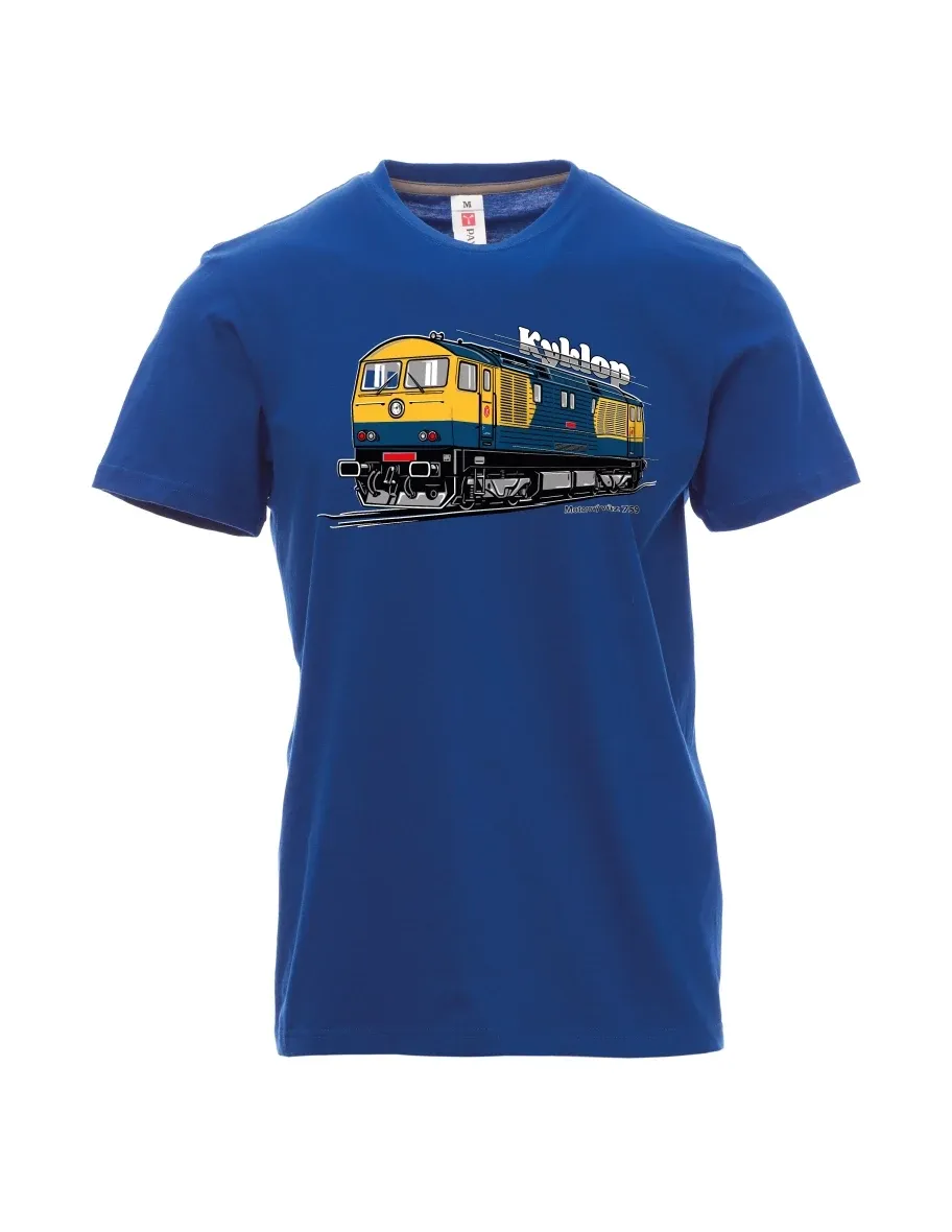 Męski t-shirt niebieski Wagon silnikowy 759 „Kyklop“
