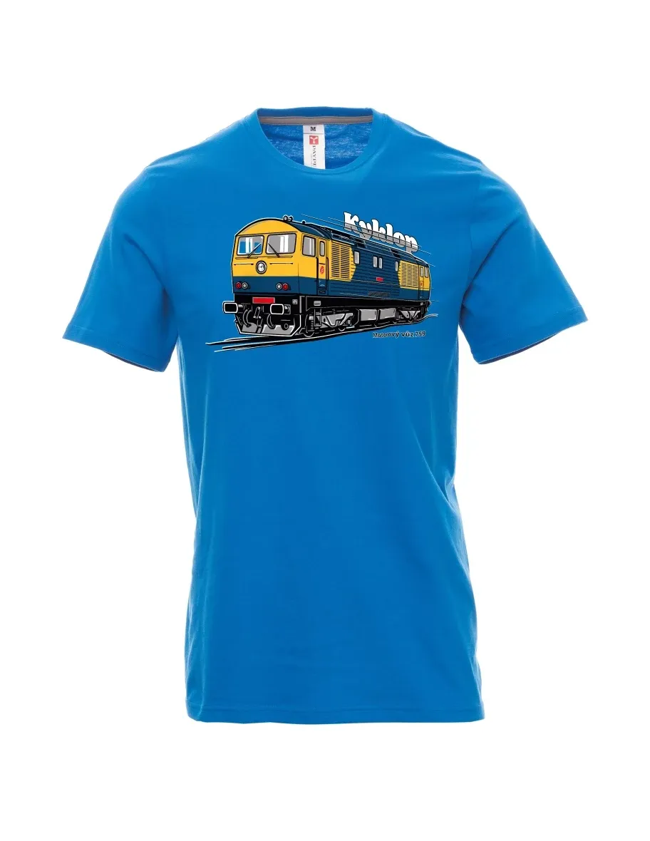 Męski t-shirt jasno niebieski Wagon silnikowy 759 „Kyklop“