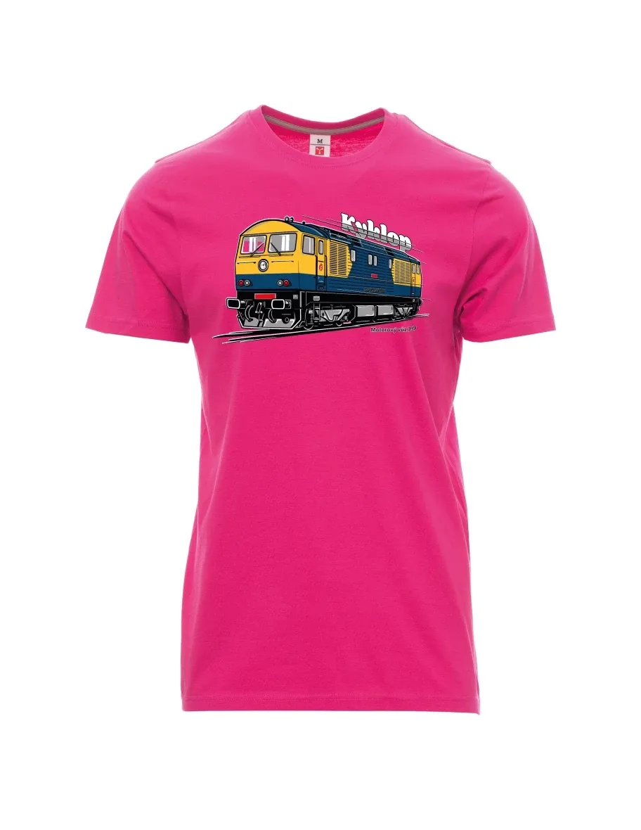 Męski t-shirt różowy Wagon silnikowy 759 „Kyklop“