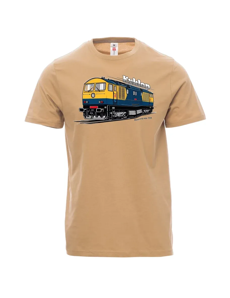 Męski t-shirt brązowy Wagon silnikowy 759 „Kyklop“
