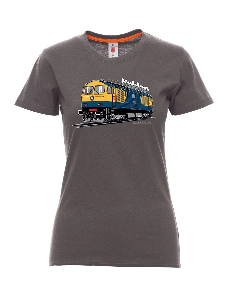 Damski t-shirt antracytowy Wagon silnikowy 759 „Kyklop“
