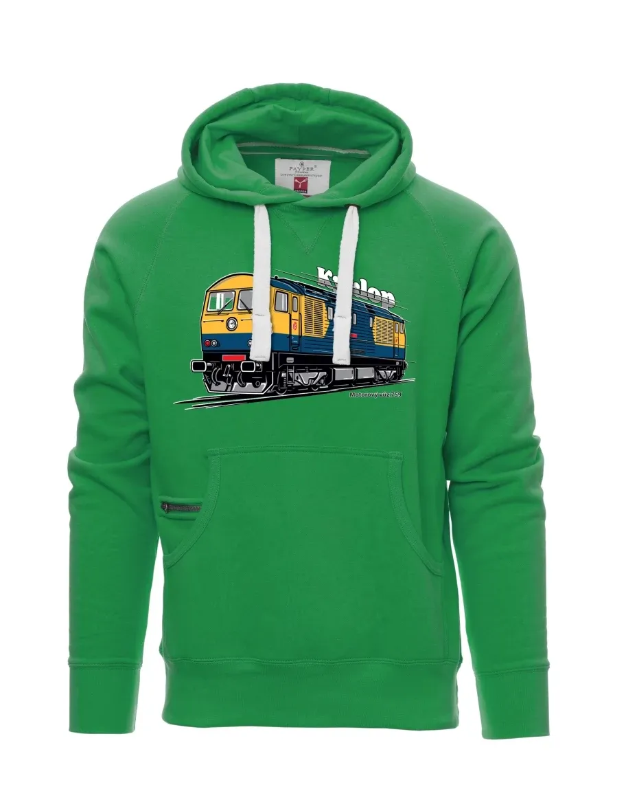 Męska bluza zielona Wagon silnikowy 759 „Kyklop“