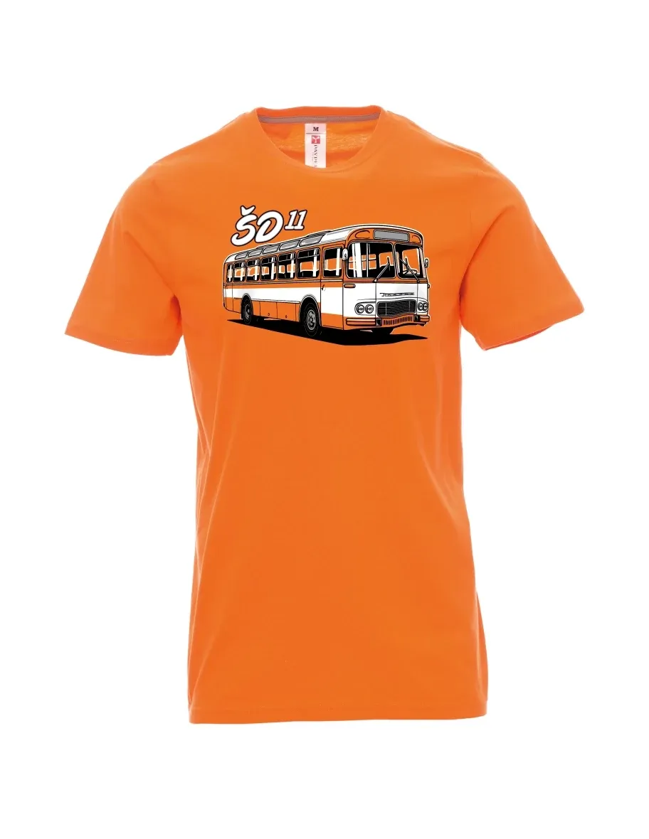 Męski t-shirt pomarańczowy Autobus ŠD 11