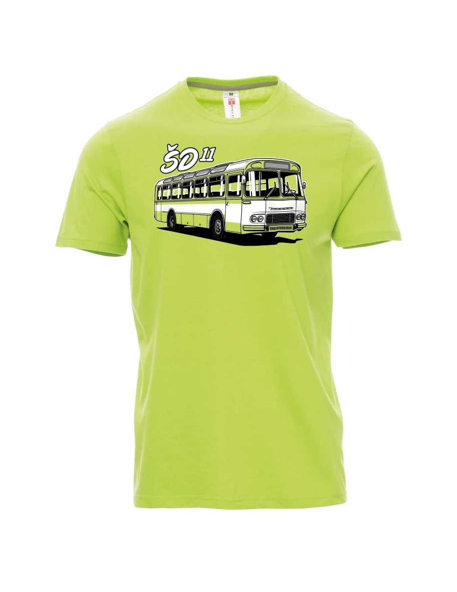 Męski t-shirt jasno zielony Autobus ŠD 11