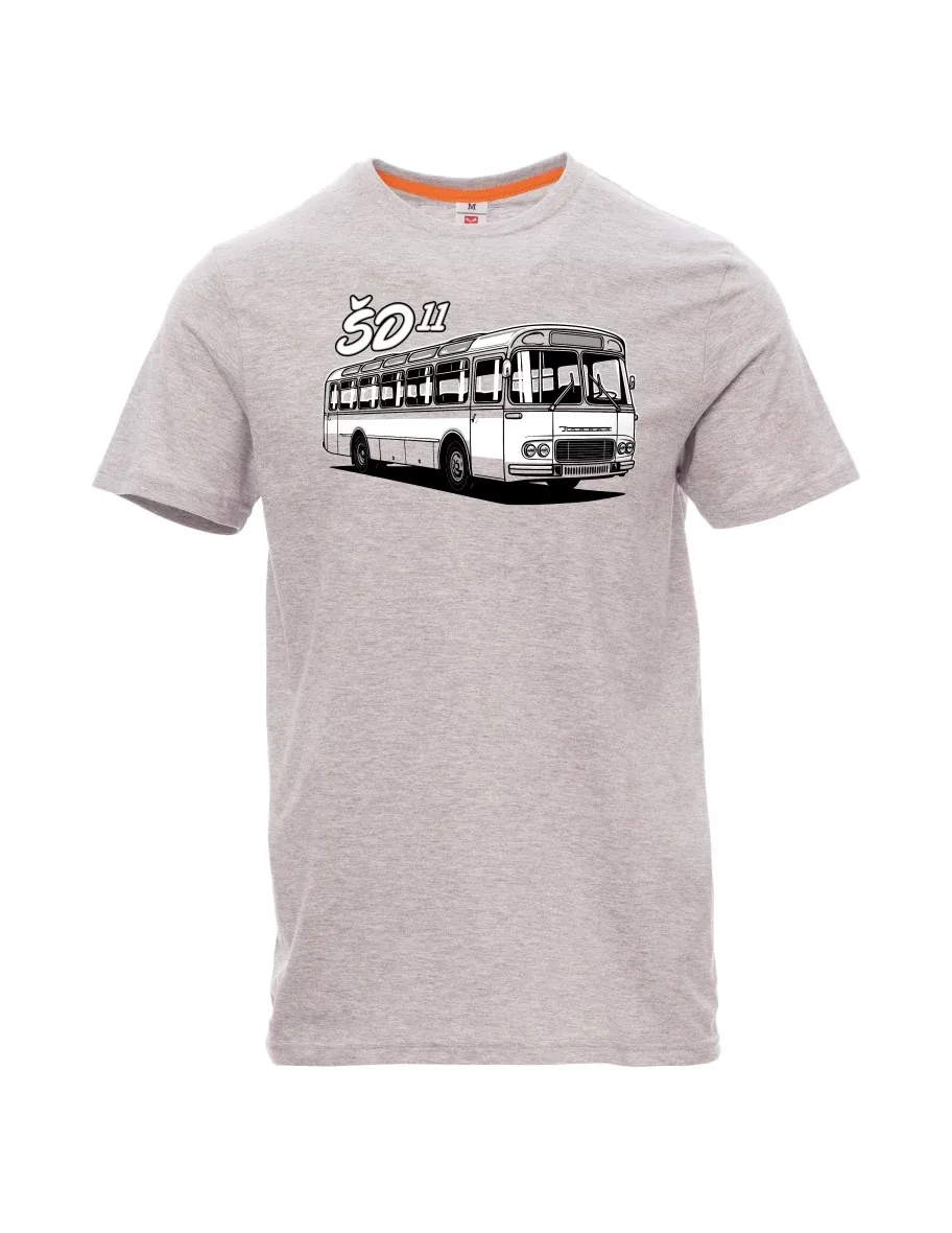 Męski t-shirt szary melanż Autobus ŠD 11
