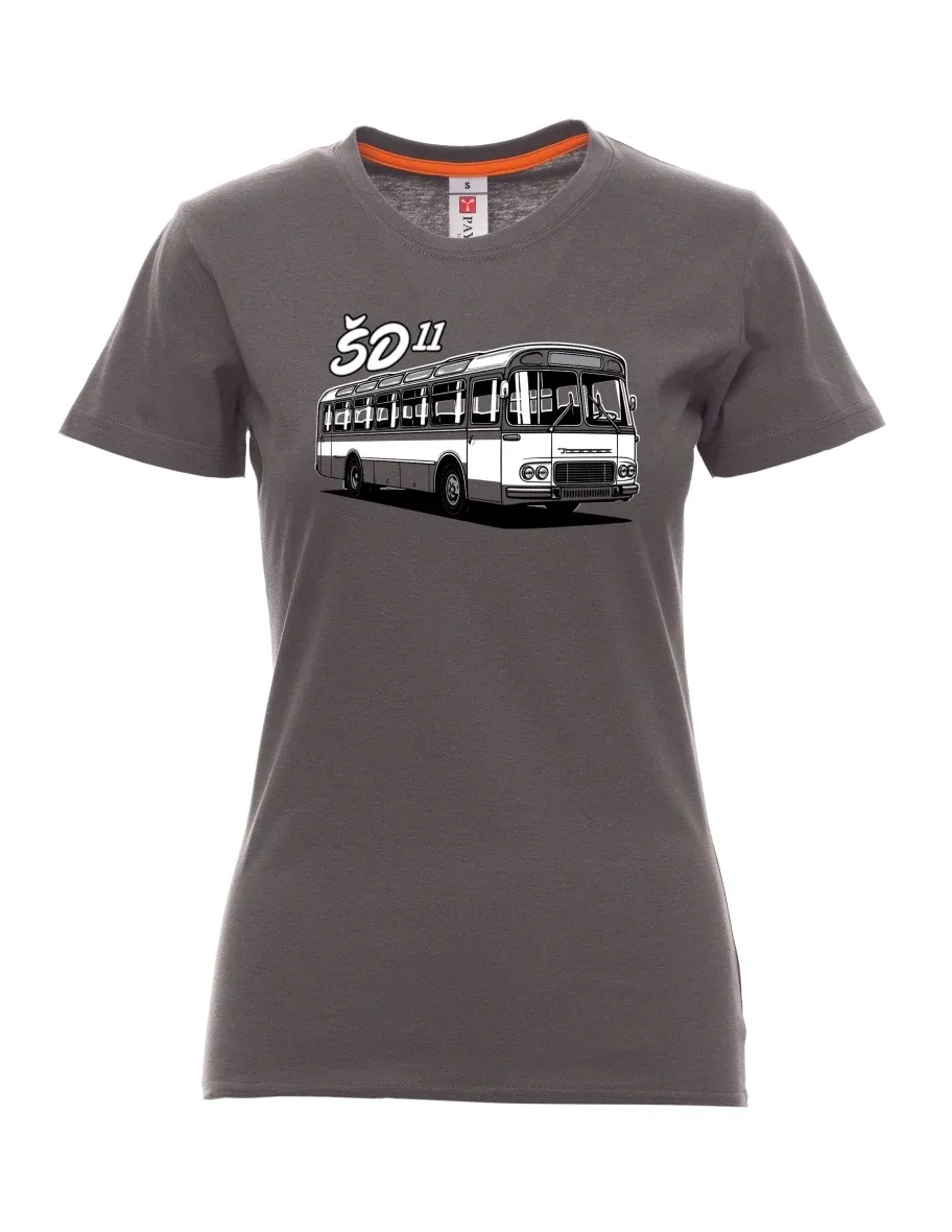 Damski t-shirt antracytowy Autobus ŠD 11