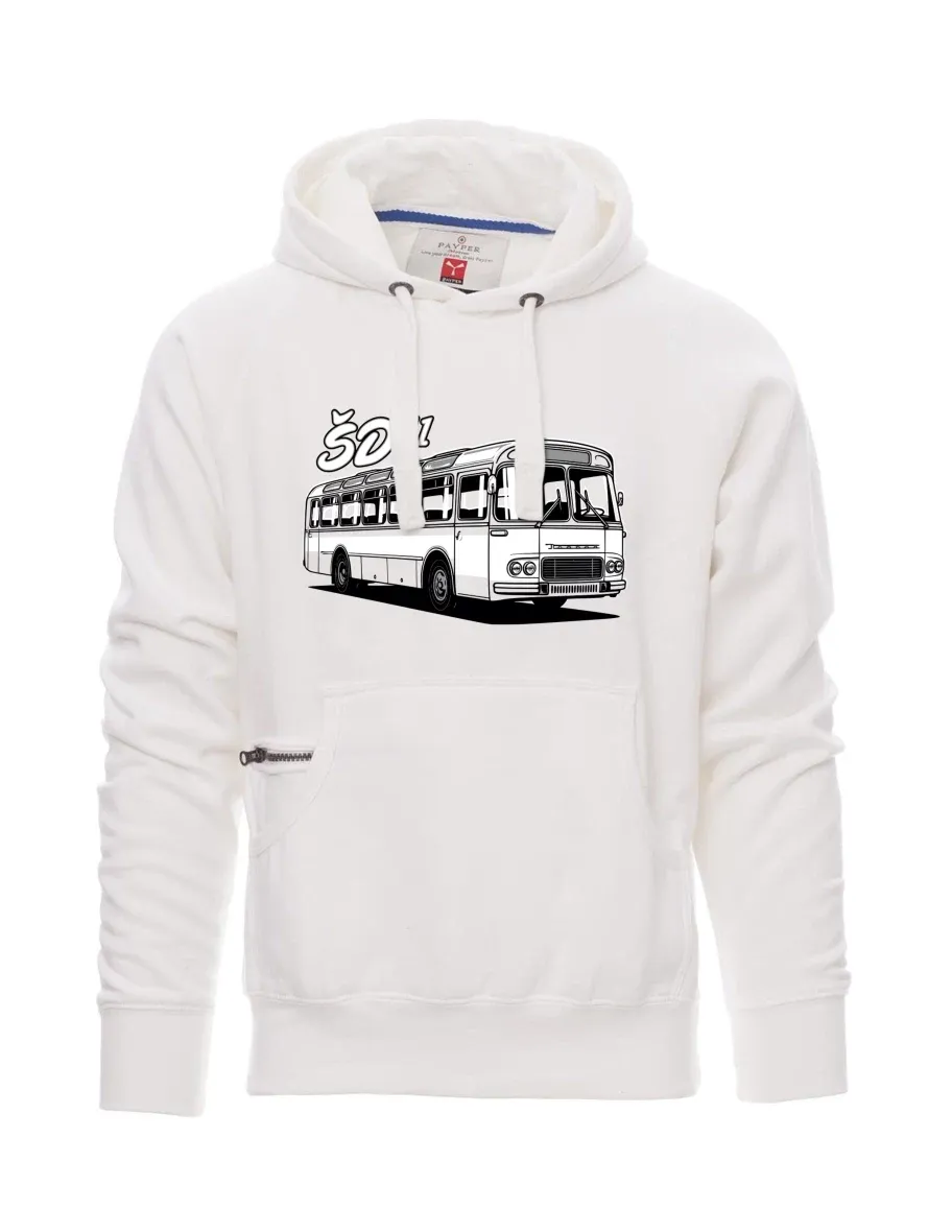 Męska bluza biała Autobus ŠD 11