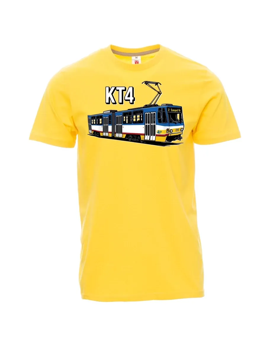 Męski t-shirt żółty Tramwaj KT4