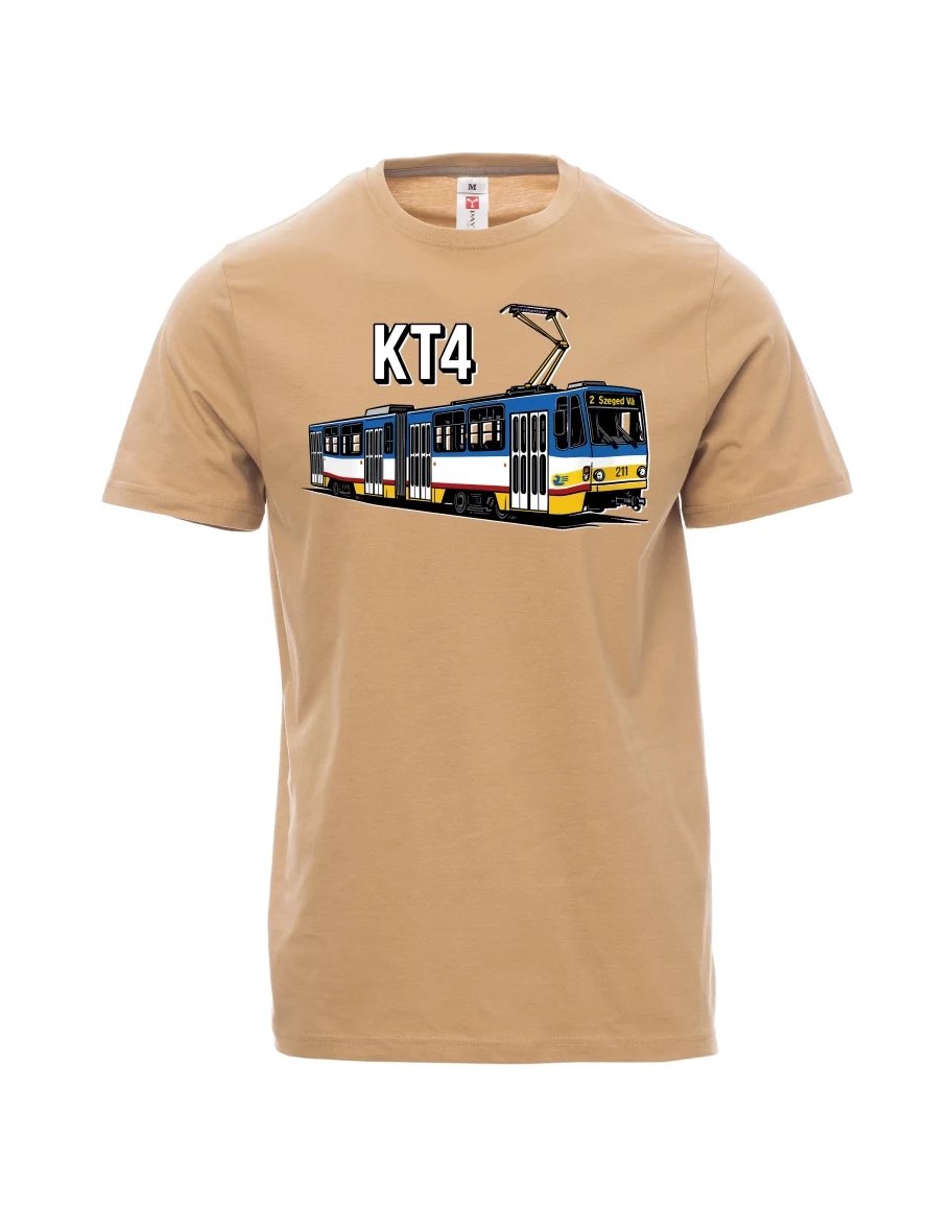 Męski t-shirt brązowy Tramwaj KT4