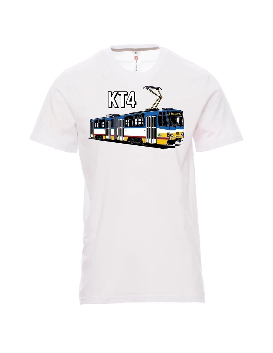 Męski t-shirt biały Tramwaj KT4