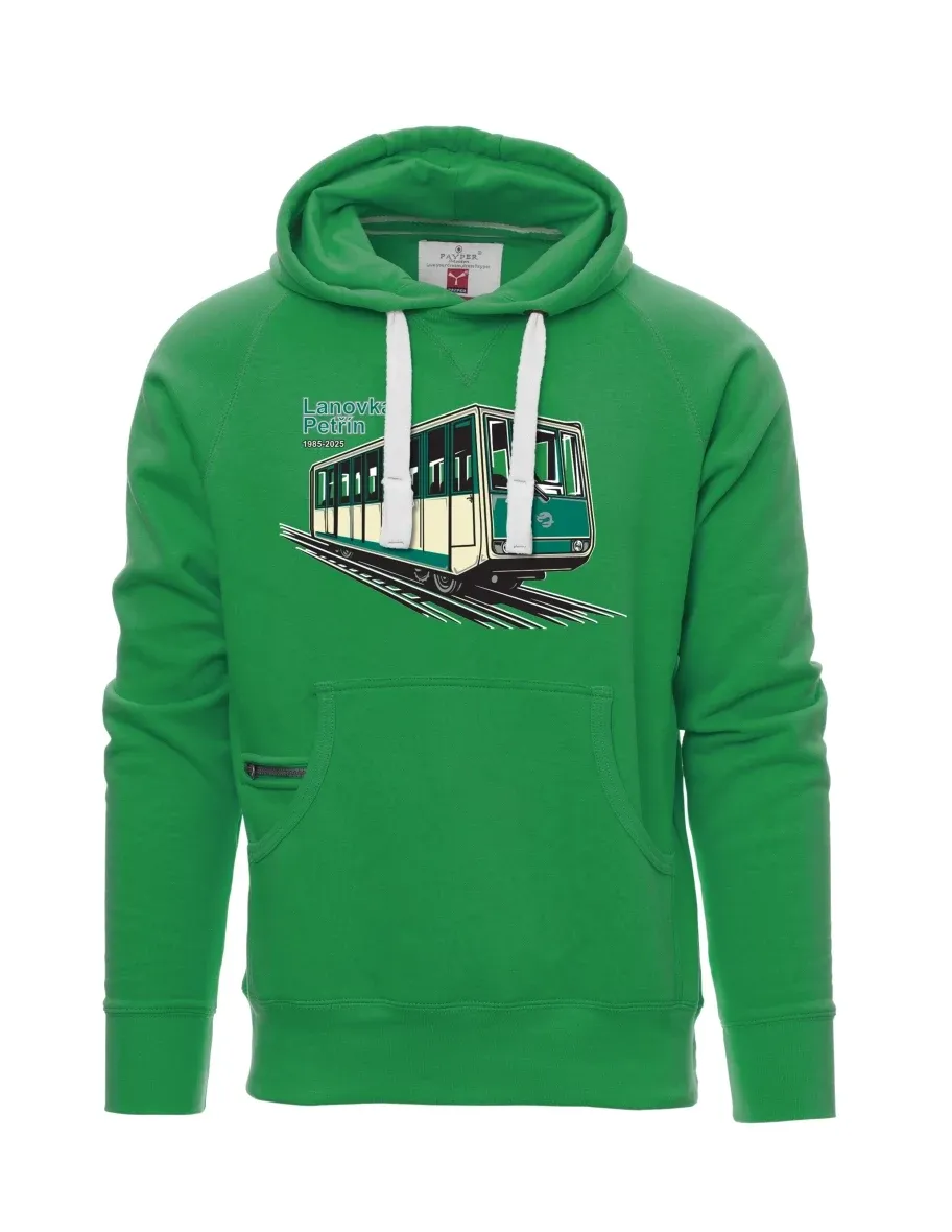 Męska bluza zielona Kolejka linowa Petřín