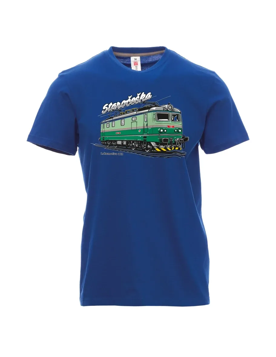 Męski t-shirt niebieski Lokomotywa 122 „Staročeška“