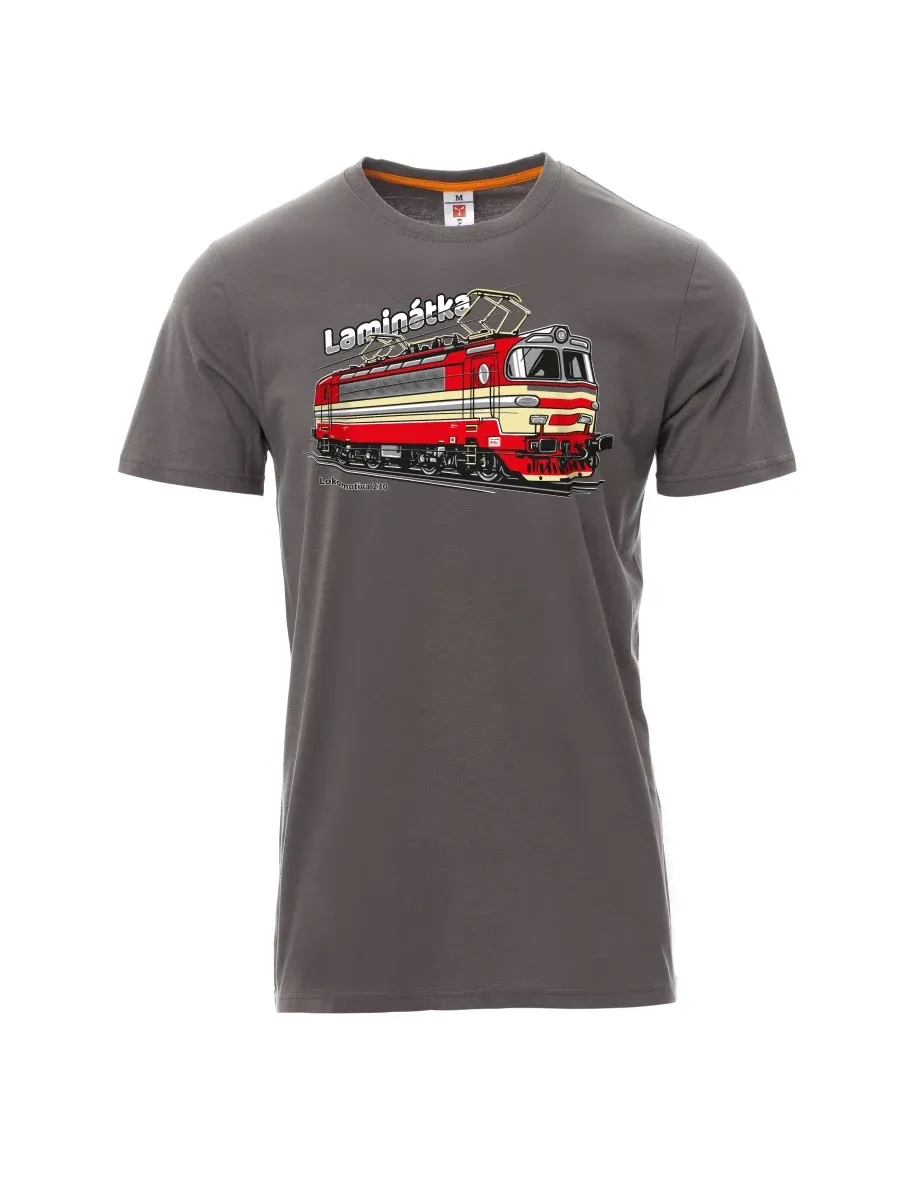 Męski t-shirt szary Lokomotywa 230 „Laminátka“