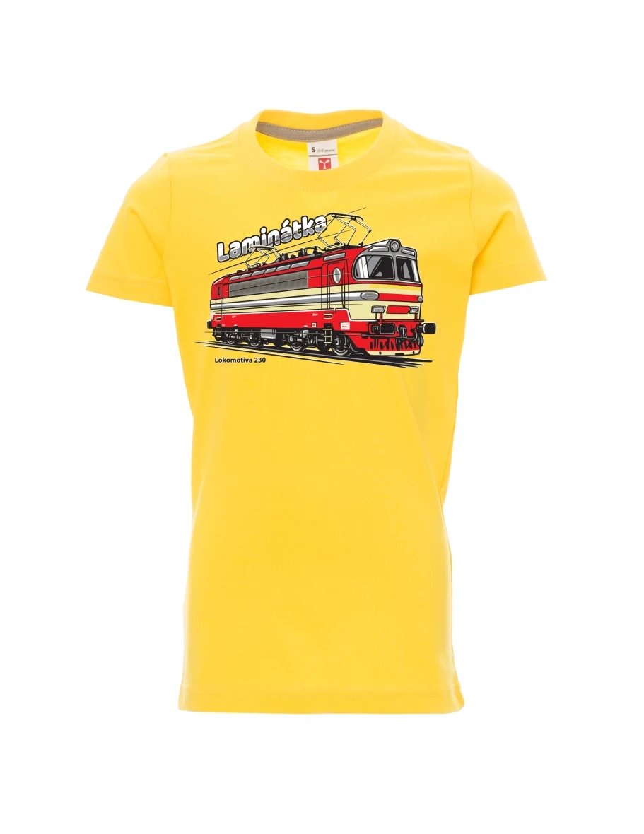 Dziecięcy t-shirt żółty Lokomotywa 230 „Laminátka“