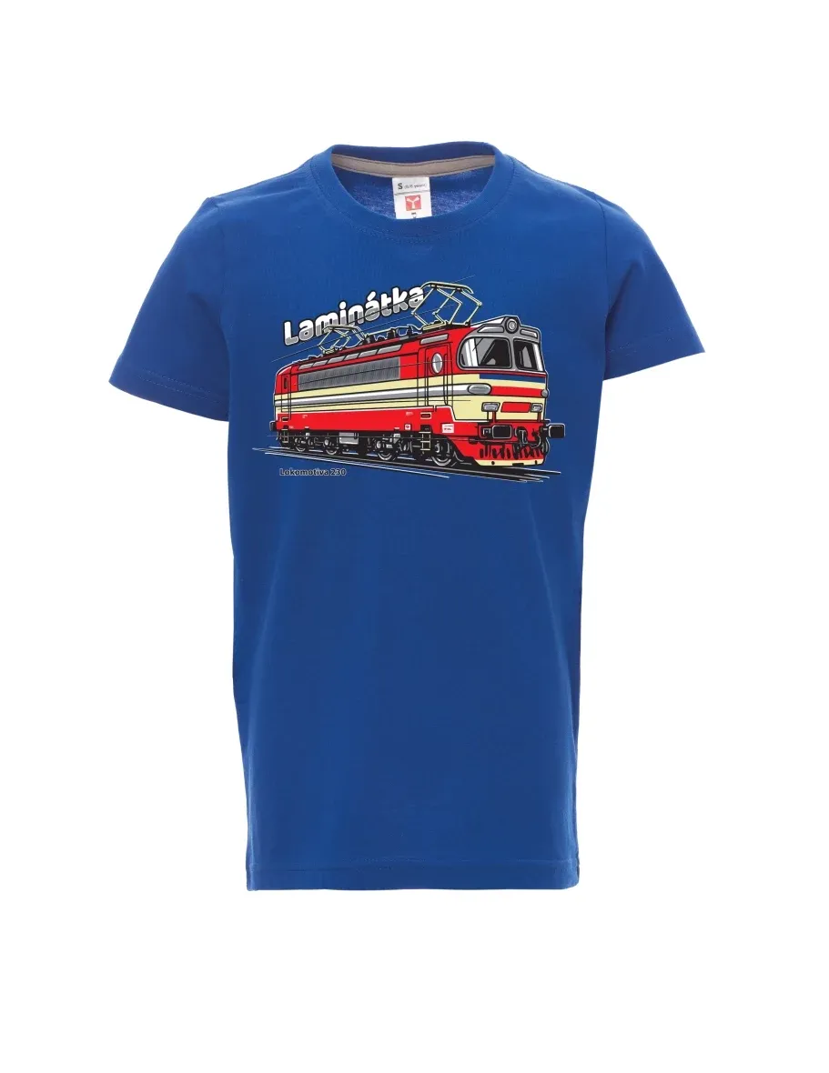 Dziecięcy t-shirt niebieski Lokomotywa 230 „Laminátka“