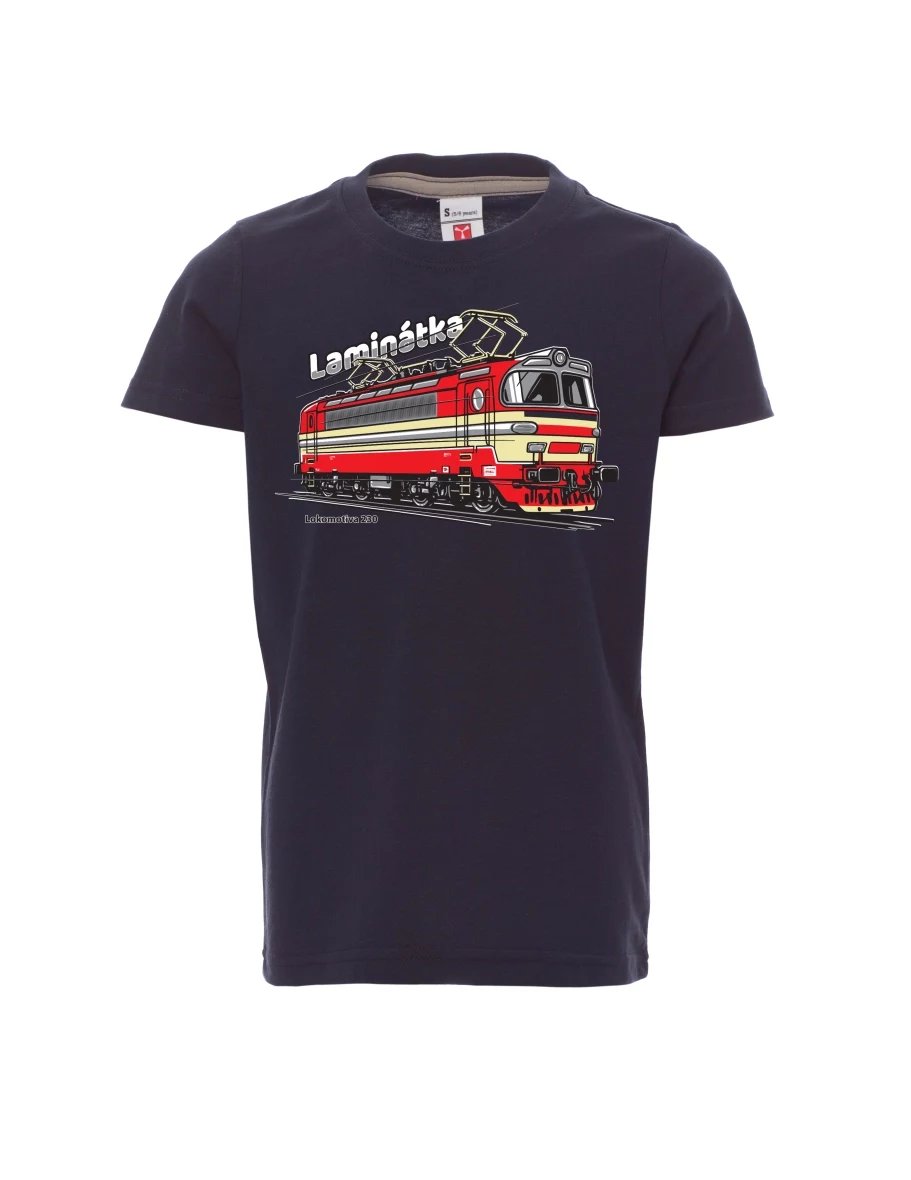 Dziecięcy t-shirt navy Lokomotywa 230 „Laminátka“