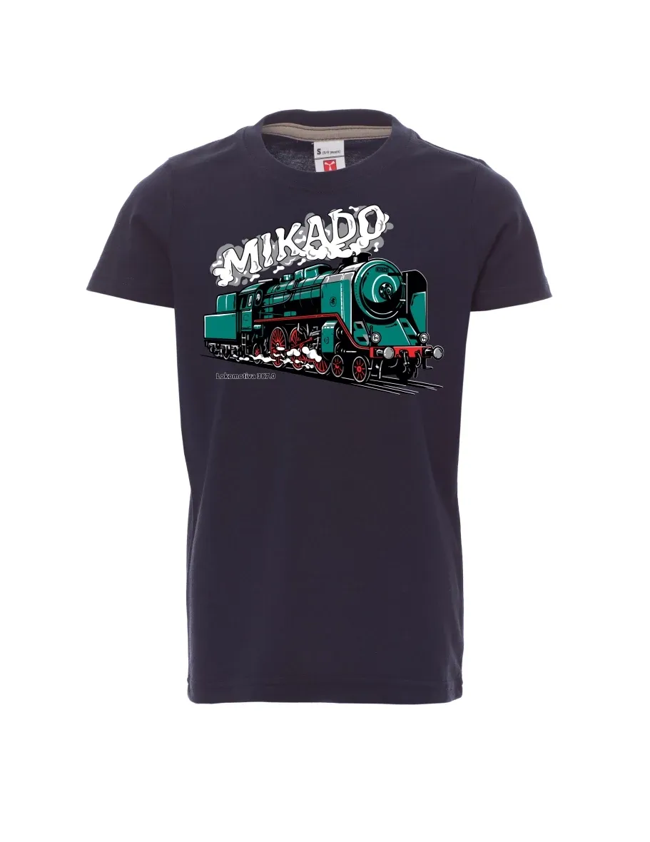 Dziecięcy t-shirt navy Lokomotywa 387.0 „MIKADO“