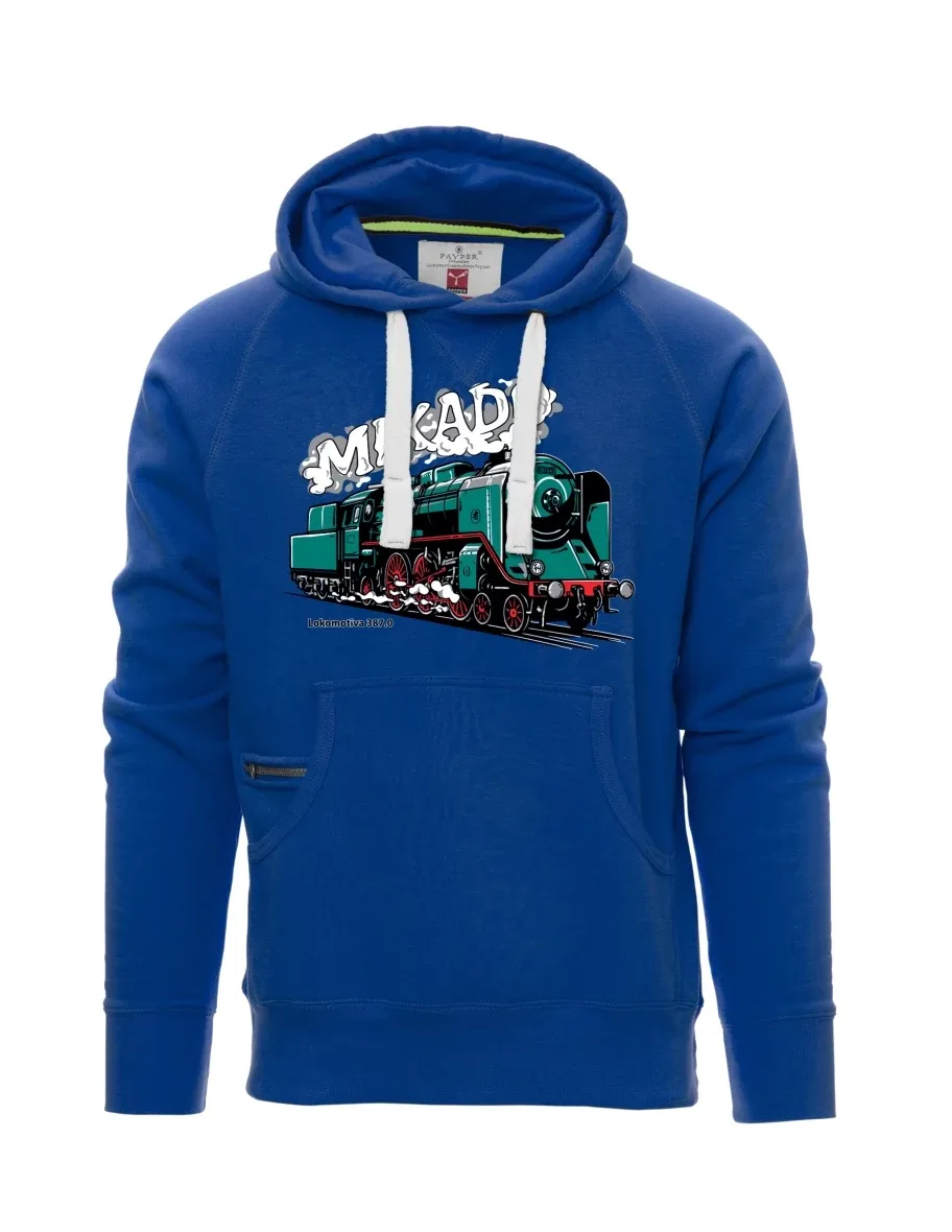 Męska bluza niebieska Lokomotywa 387.0 „MIKADO“