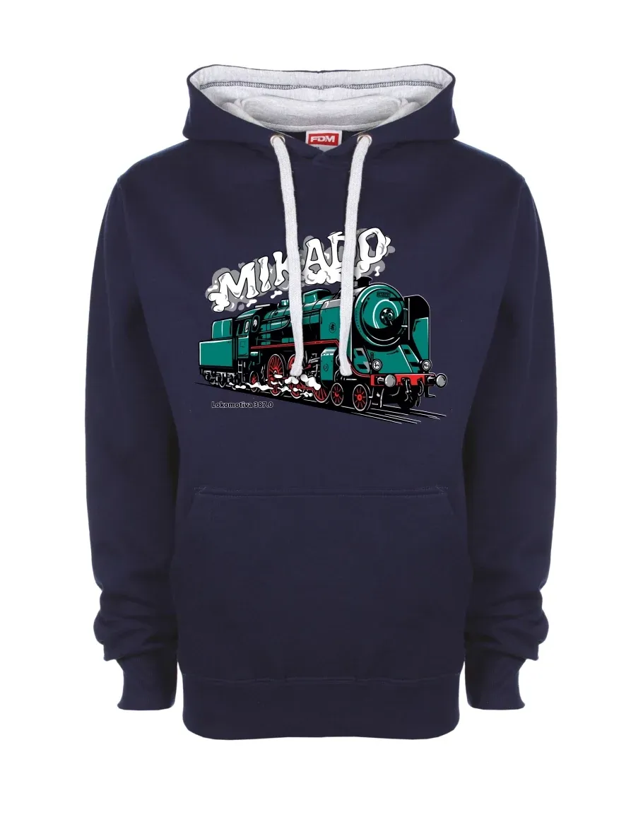 Bluza szaro-królewsko niebieska Lokomotywa 387.0 „MIKADO“