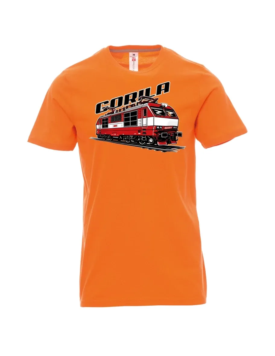 Męski t-shirt pomarańczowy Lokomotywa 350 „Gorila“