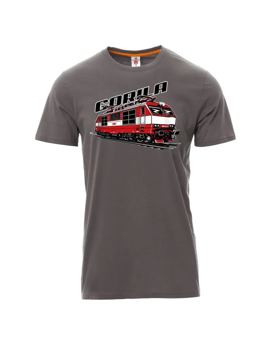 Męski t-shirt szary Lokomotywa 350 „Gorila“