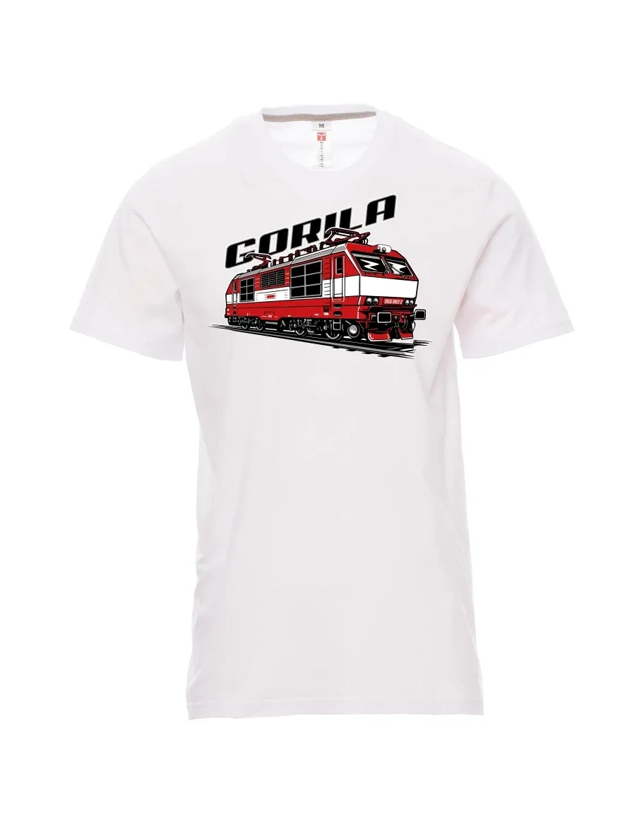 Męski t-shirt biały Lokomotywa 350 „Gorila“