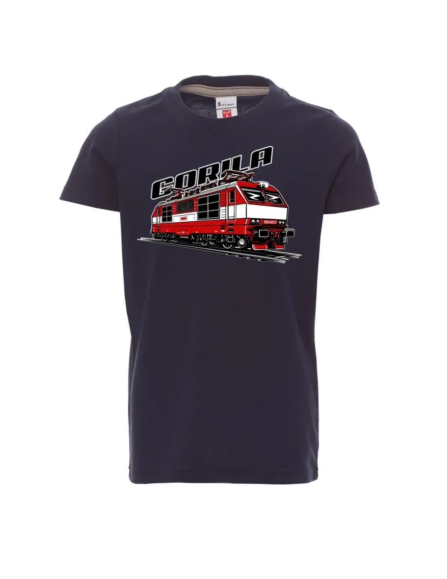Dziecięcy t-shirt navy Lokomotywa 350 „Gorila“