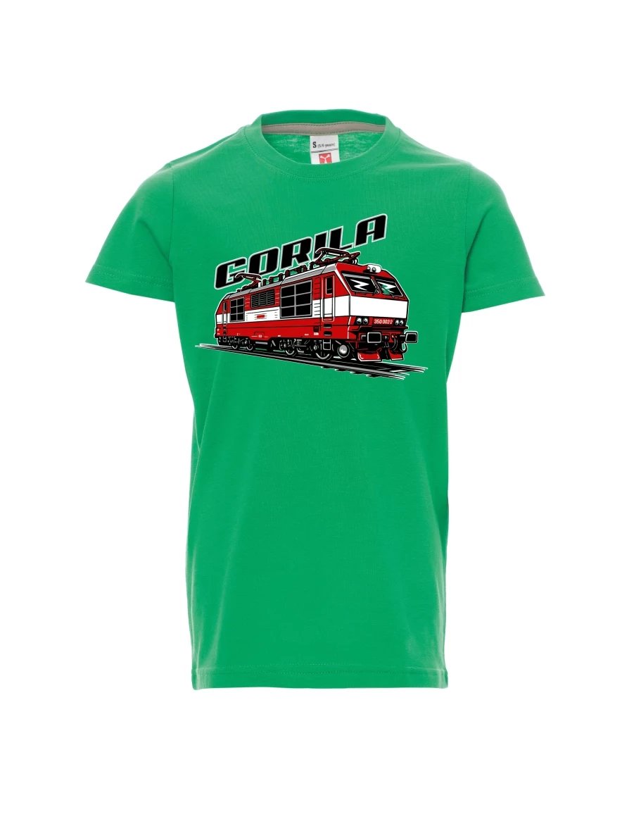 Dziecięcy t-shirt zielony Lokomotywa 350 „Gorila“