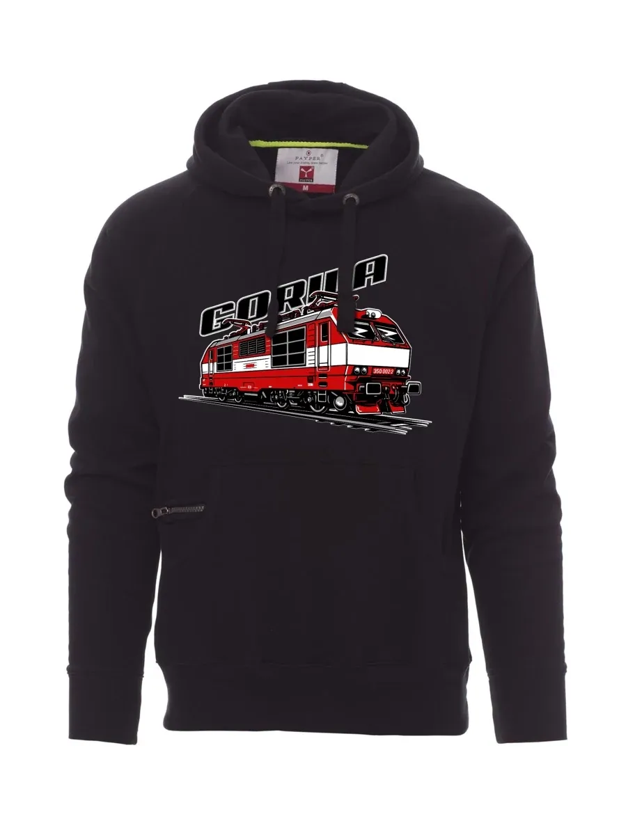 Męska bluza czarna Lokomotywa 350 „Gorila“